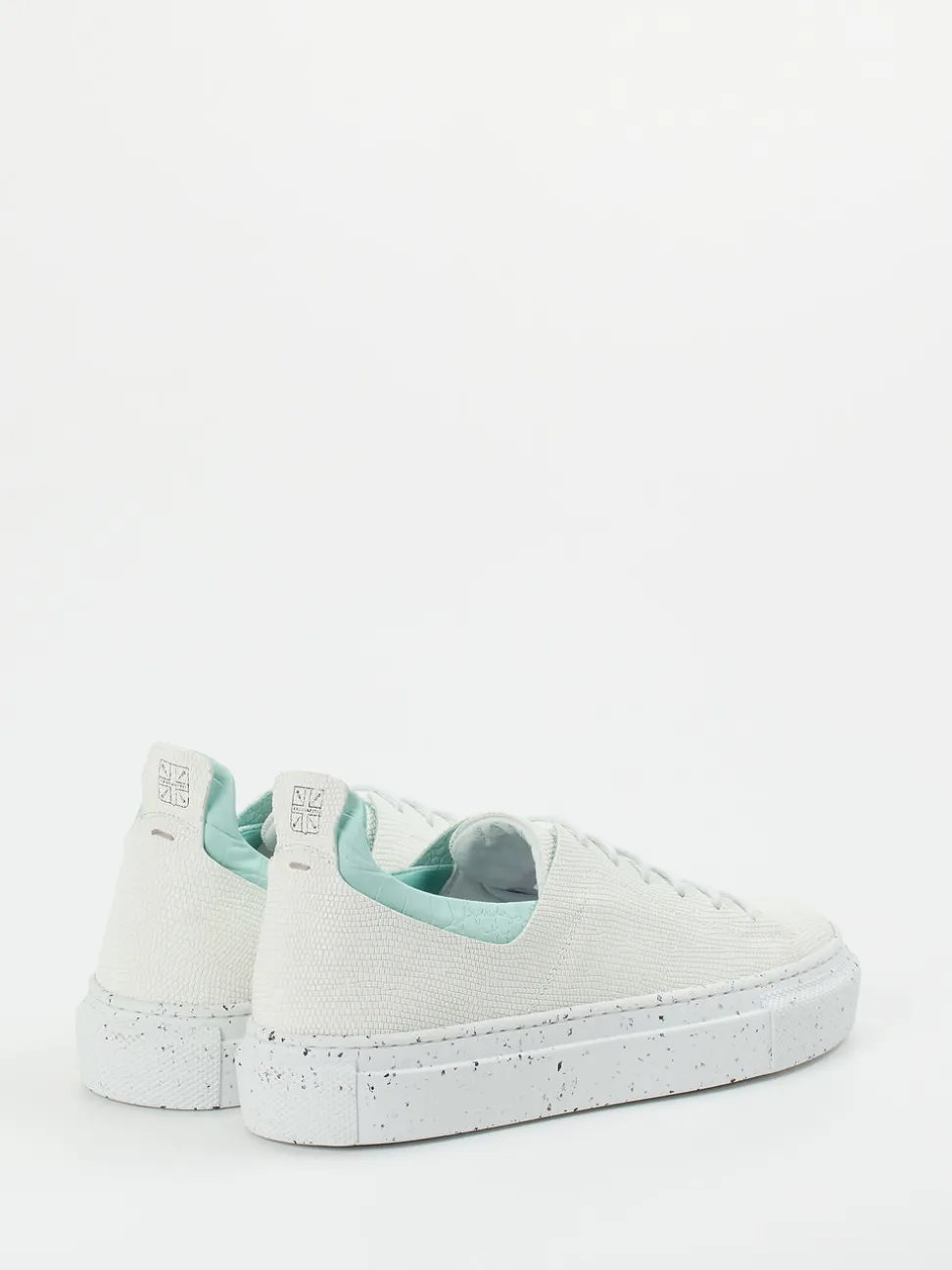 Pantanetti – Sneaker aus geprägtem Leder Offwhite