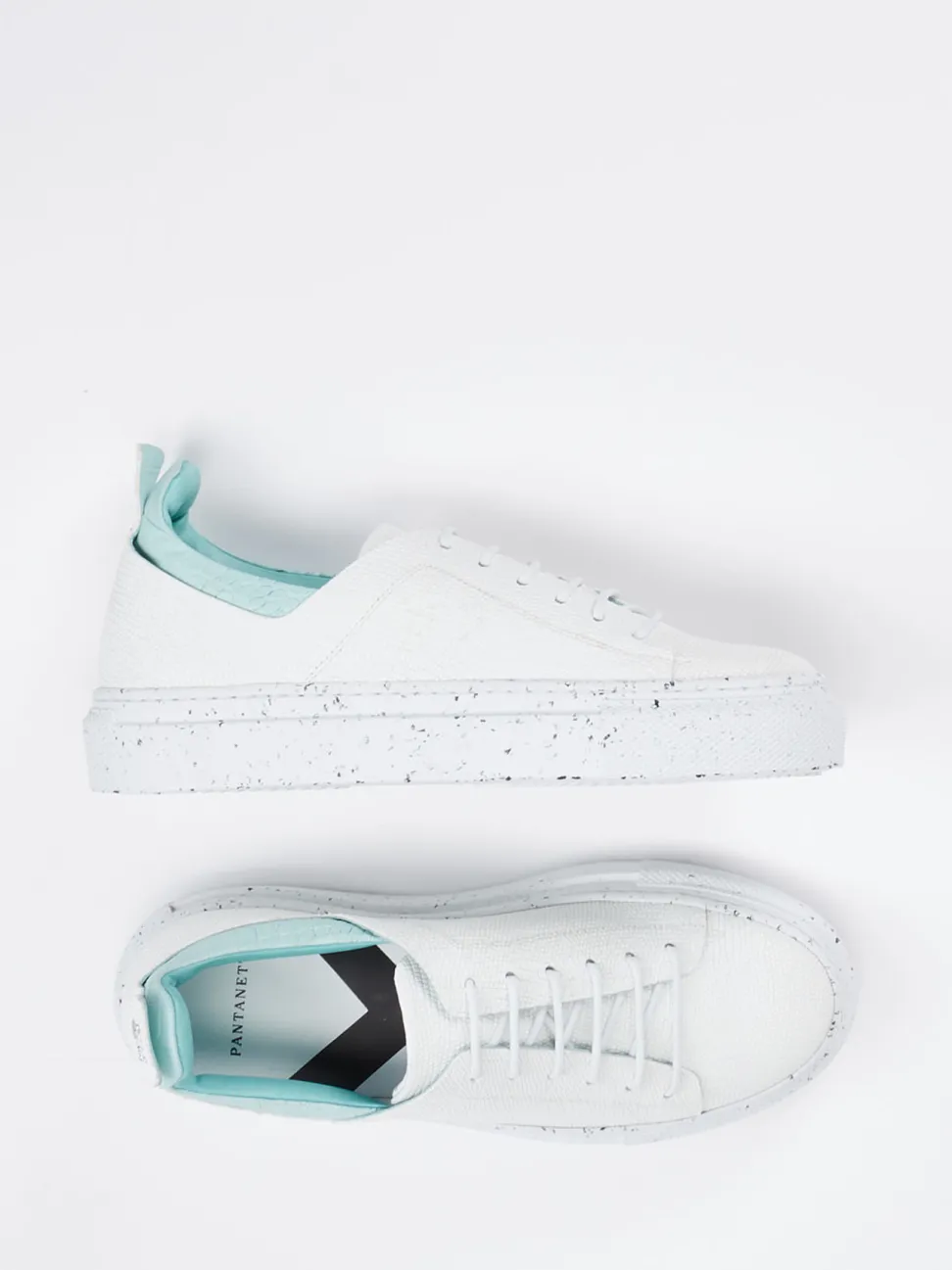 Pantanetti – Sneaker aus geprägtem Leder Offwhite