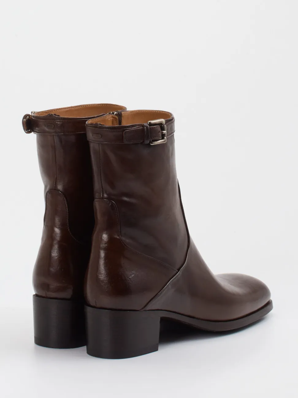 Pantanetti – Stiefelette aus Veloursleder Dunkelbraun