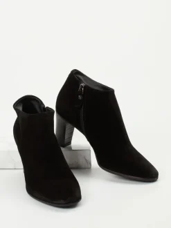 Pantanetti – Stiefeletten aus Veloursleder Schwarz