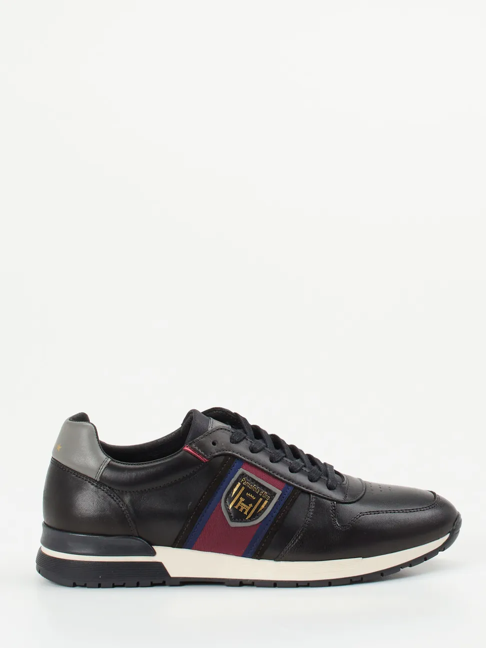 Pantofola d’Oro – Retro-Sneaker aus Kalbleder schwarz