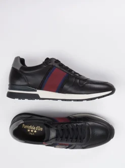 Pantofola d’Oro – Retro-Sneaker aus Kalbleder schwarz