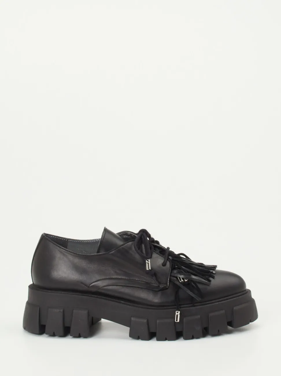 Papucei – Chunky Derbys aus Kalbleder in Schwarz