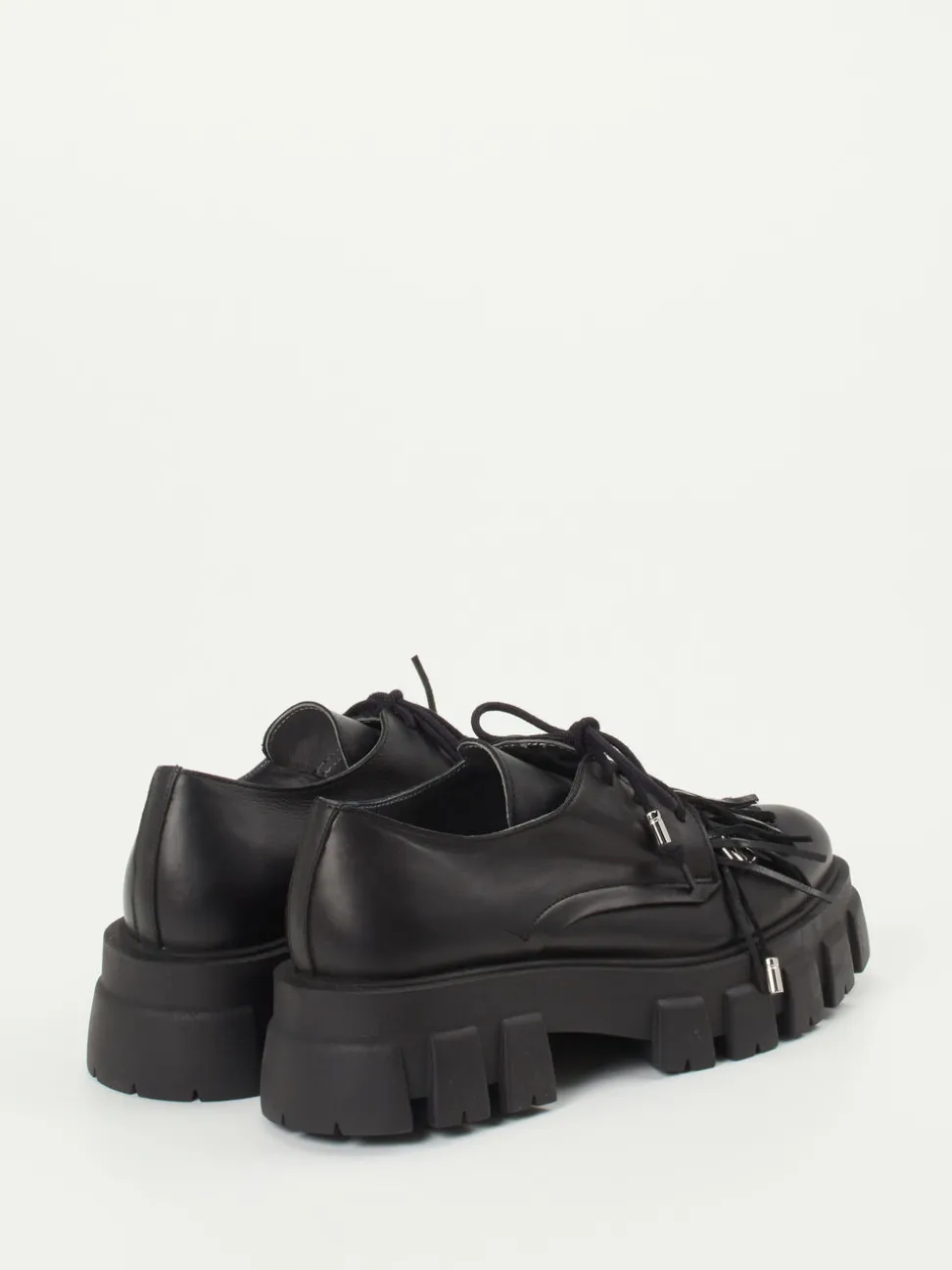 Papucei – Chunky Derbys aus Kalbleder in Schwarz
