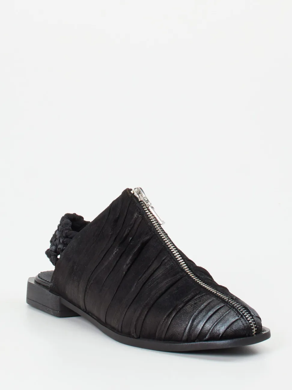 Papucei – Slingback-Schuhe aus Veloursleder schwarz