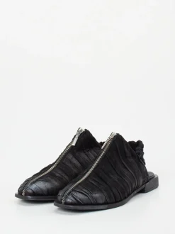 Papucei – Slingback-Schuhe aus Veloursleder schwarz