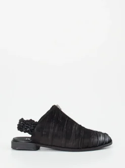 Papucei – Slingback-Schuhe aus Veloursleder schwarz