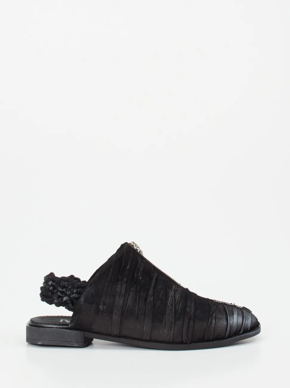 Papucei – Slingback-Schuhe aus Veloursleder schwarz