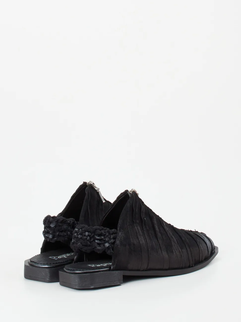 Papucei – Slingback-Schuhe aus Veloursleder schwarz