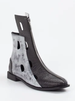 Papucei – Stiefeletten aus Kalbleder mit Metallic-Finish