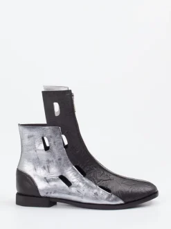 Papucei – Stiefeletten aus Kalbleder mit Metallic-Finish