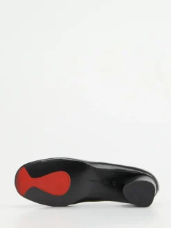 Pas de Rouge – Blockabsatz-Pumps aus Lammleder Schwarz