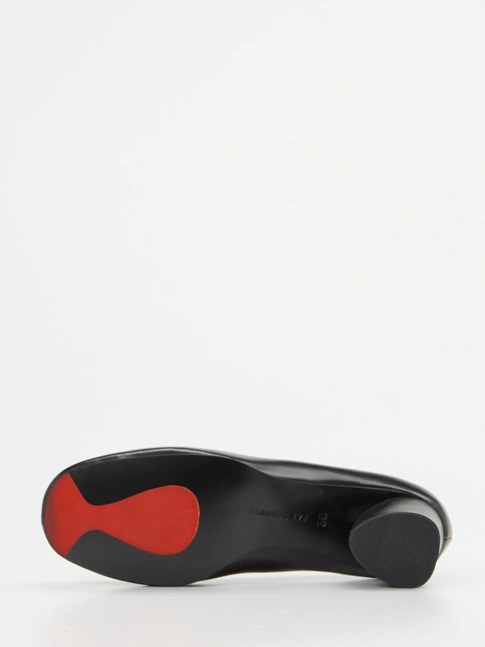 Pas de Rouge – Blockabsatz-Pumps aus Lammleder Schwarz