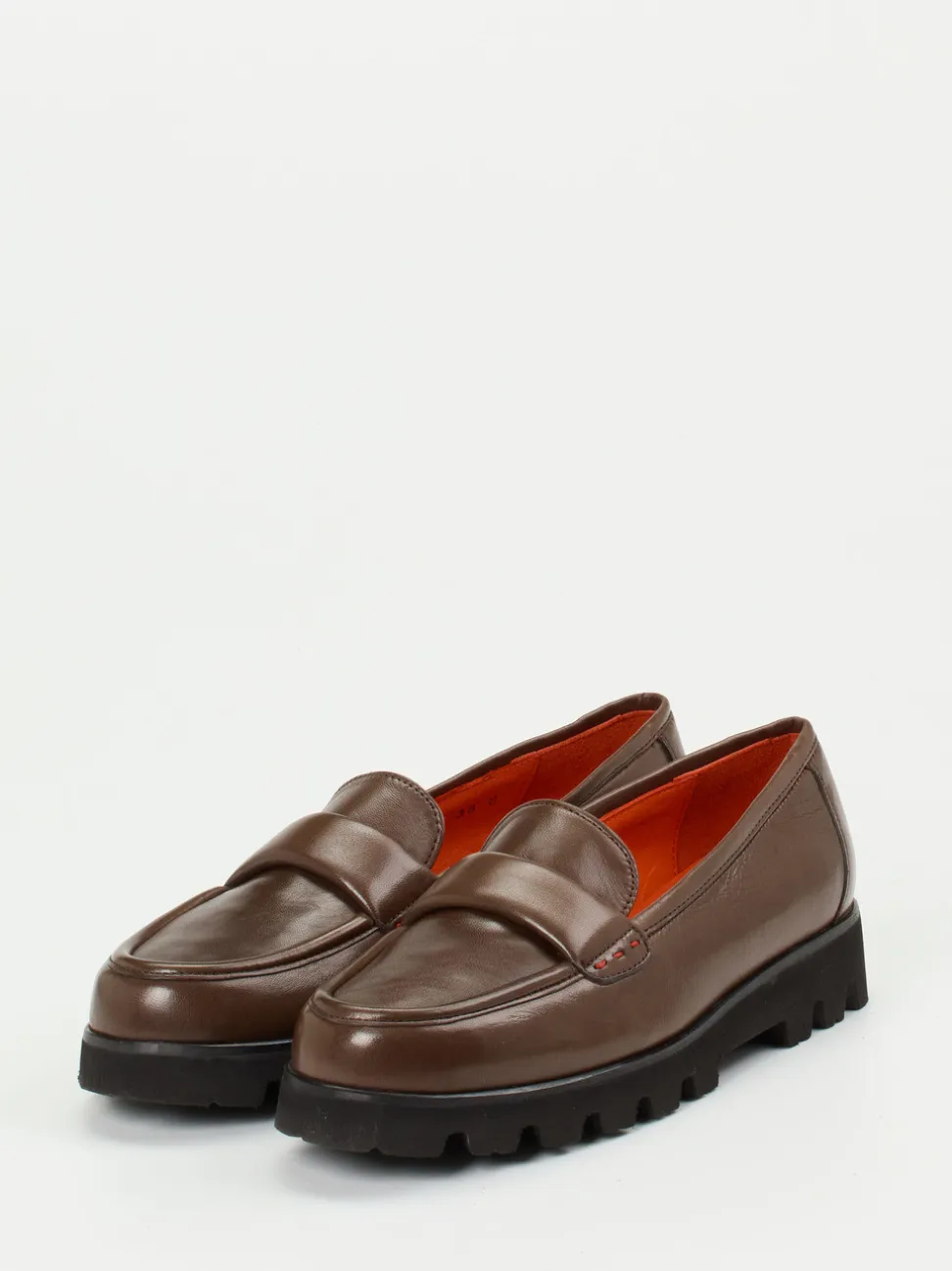 Pas de Rouge – Chunky Loafer aus Lammleder Braun
