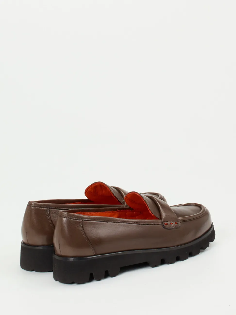 Pas de Rouge – Chunky Loafer aus Lammleder Braun