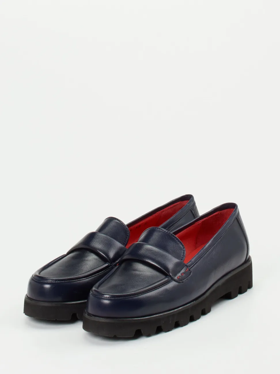 Pas de Rouge – Loafer aus Lammleder Dunkelblau