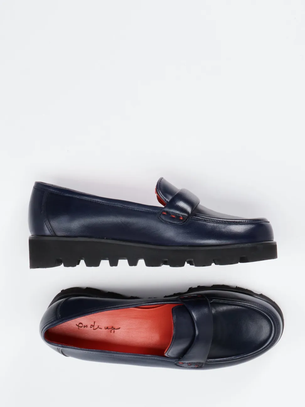 Pas de Rouge – Loafer aus Lammleder Dunkelblau