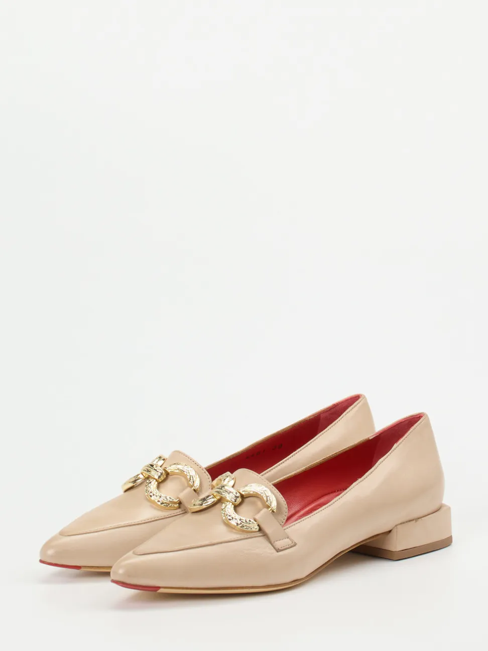 Pas de Rouge – Loafer aus Lammleder beige