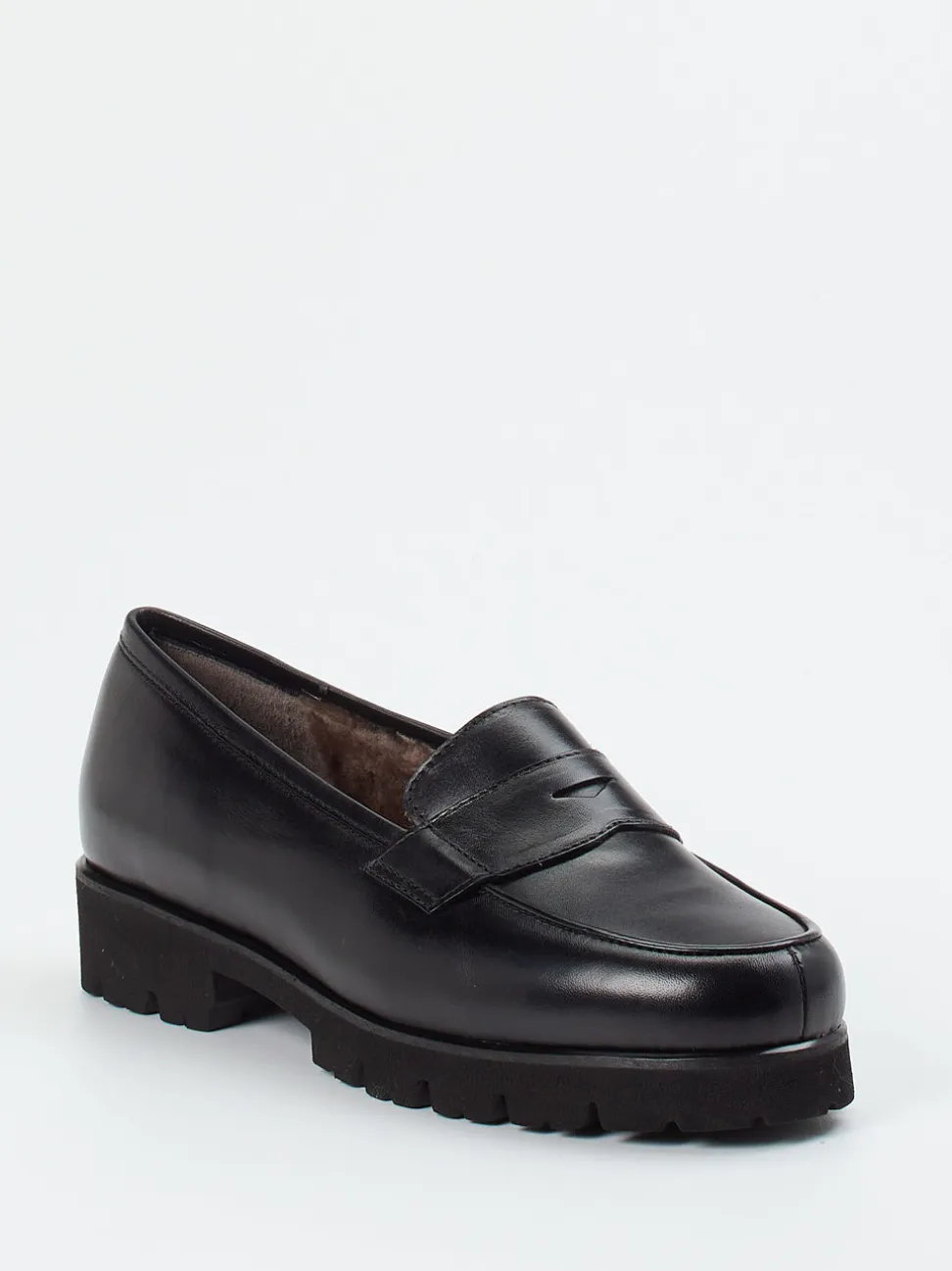 Pas de Rouge – Loafer aus Kalbleder in Schwarz