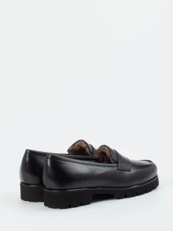 Pas de Rouge – Loafer aus Kalbleder in Schwarz