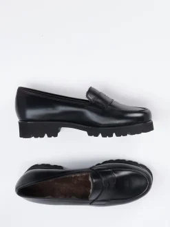 Pas de Rouge – Loafer aus Kalbleder in Schwarz