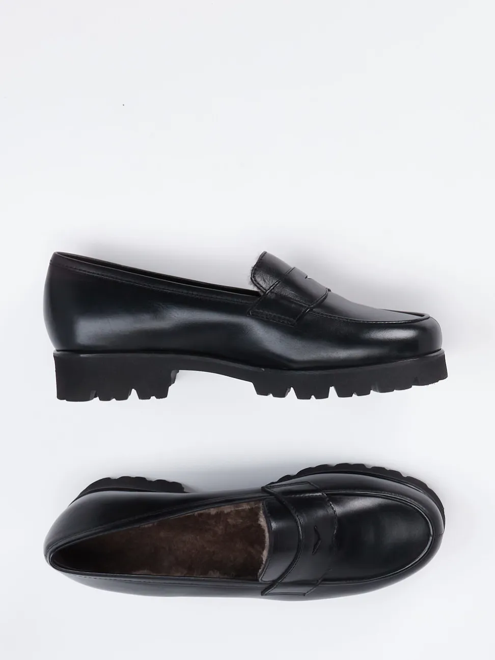 Pas de Rouge – Loafer aus Kalbleder in Schwarz