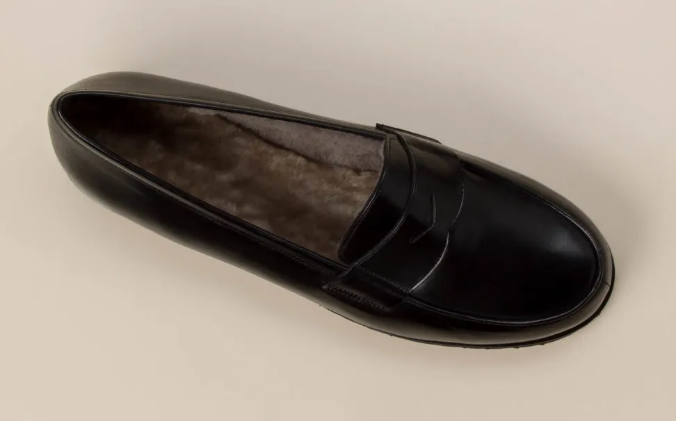 Pas de Rouge – Loafer aus Kalbleder in Schwarz