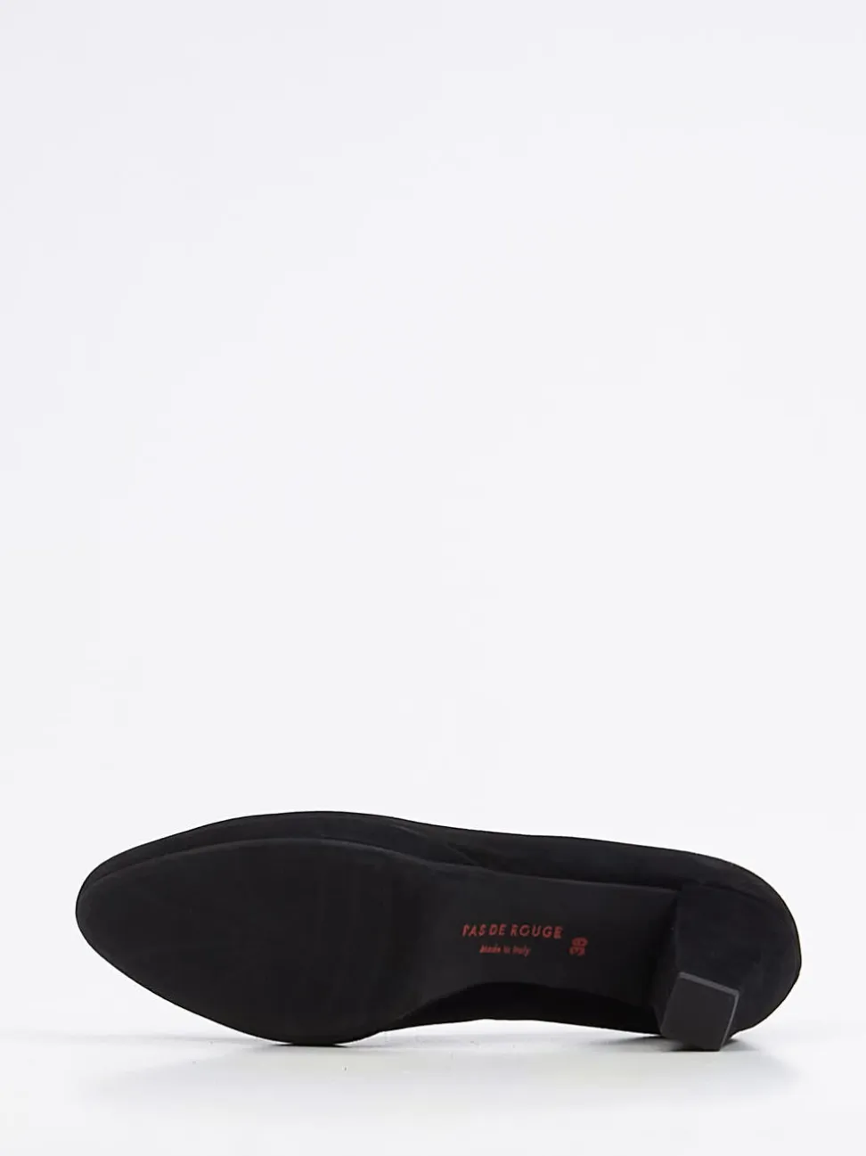 Pas de Rouge – Plateaupumps aus Veloursleder schwarz