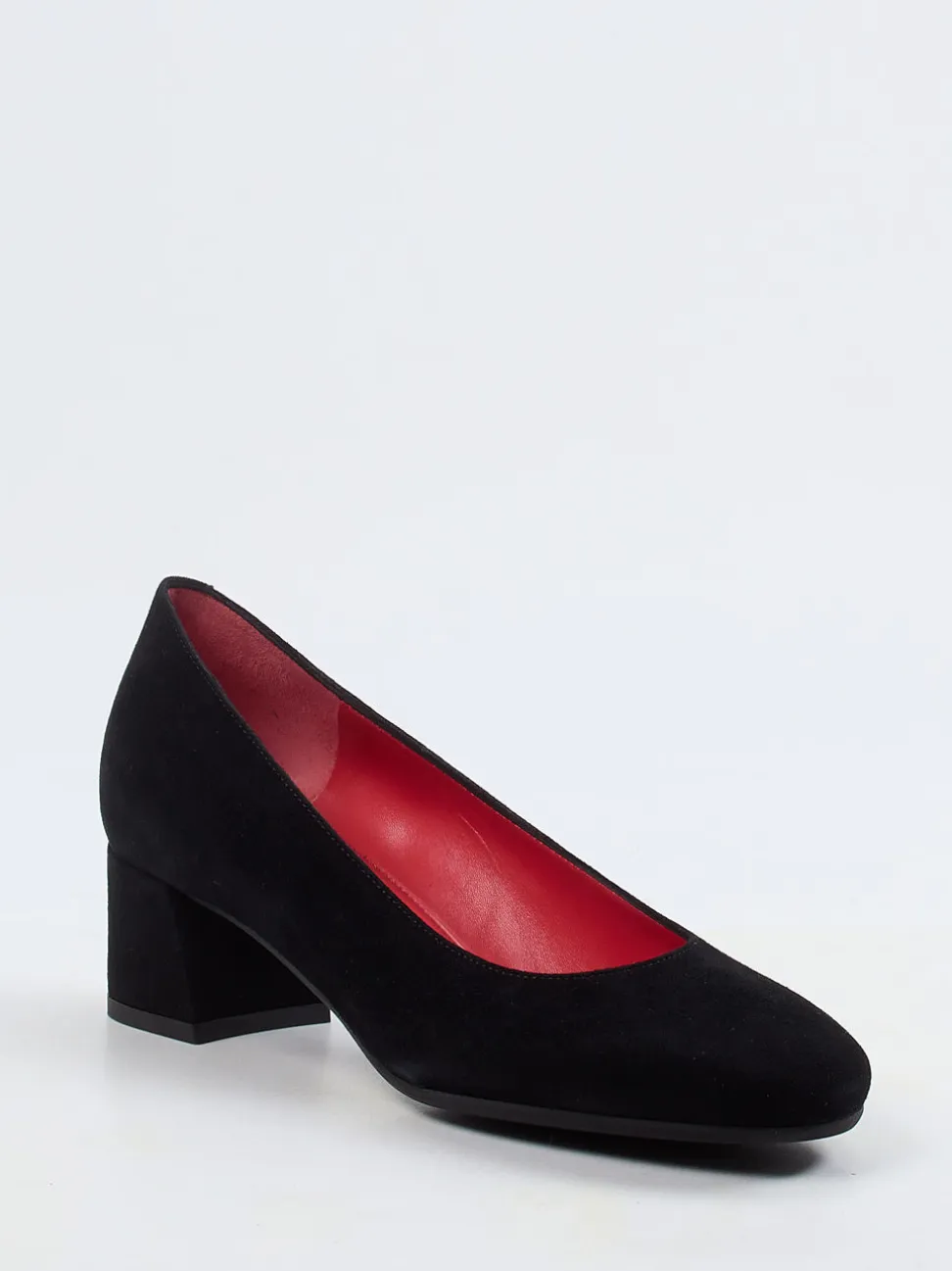 Pas de Rouge – Pumps aus Veloursleder Schwarz