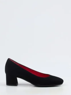 Pas de Rouge – Pumps aus Veloursleder Schwarz