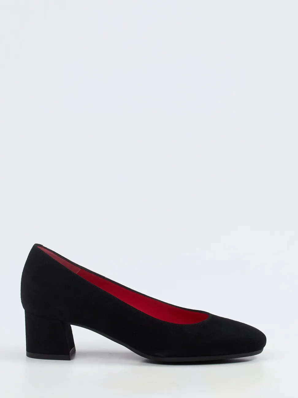 Pas de Rouge – Pumps aus Veloursleder Schwarz