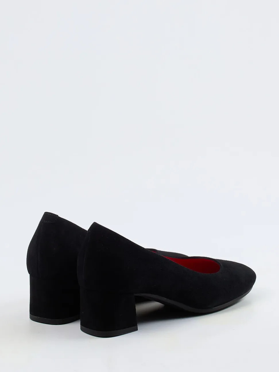 Pas de Rouge – Pumps aus Veloursleder Schwarz