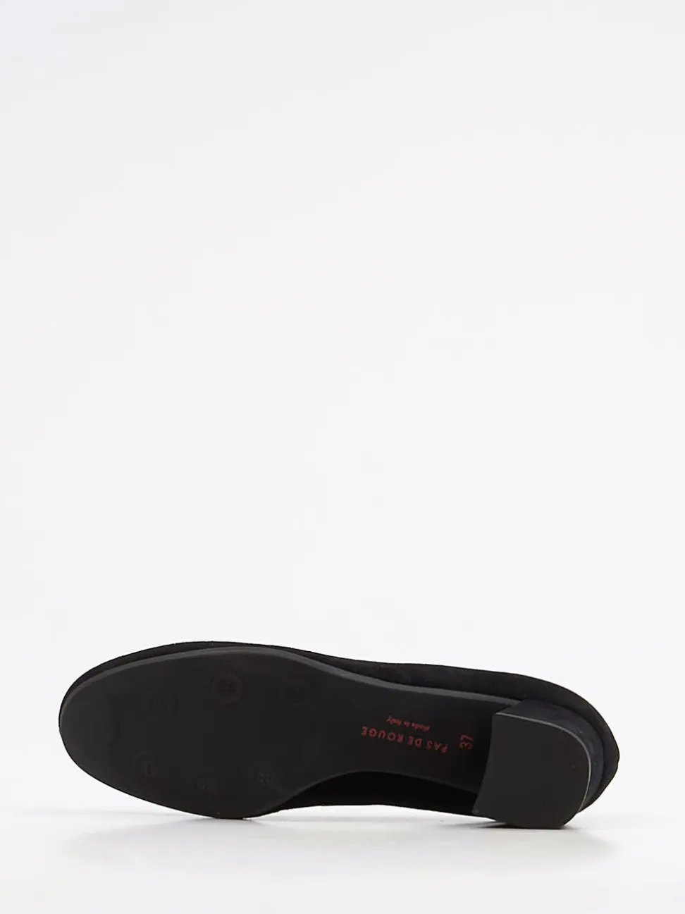Pas de Rouge – Pumps aus Veloursleder Schwarz