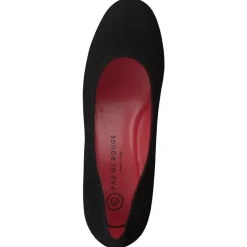 Pas de Rouge – Pumps aus Veloursleder Schwarz