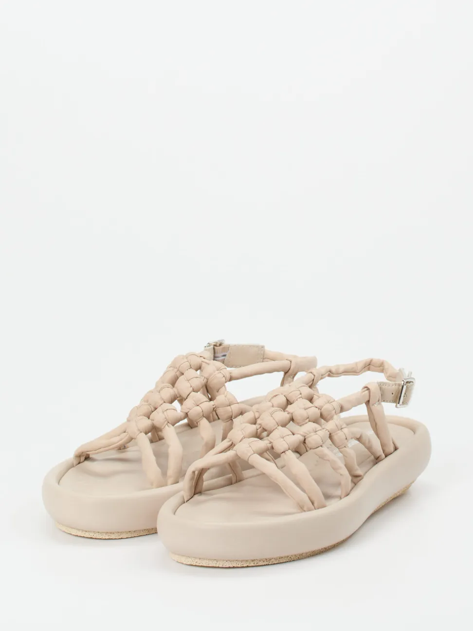 Patrizia Bonfanti – Riemchensandale aus Lammleder beige