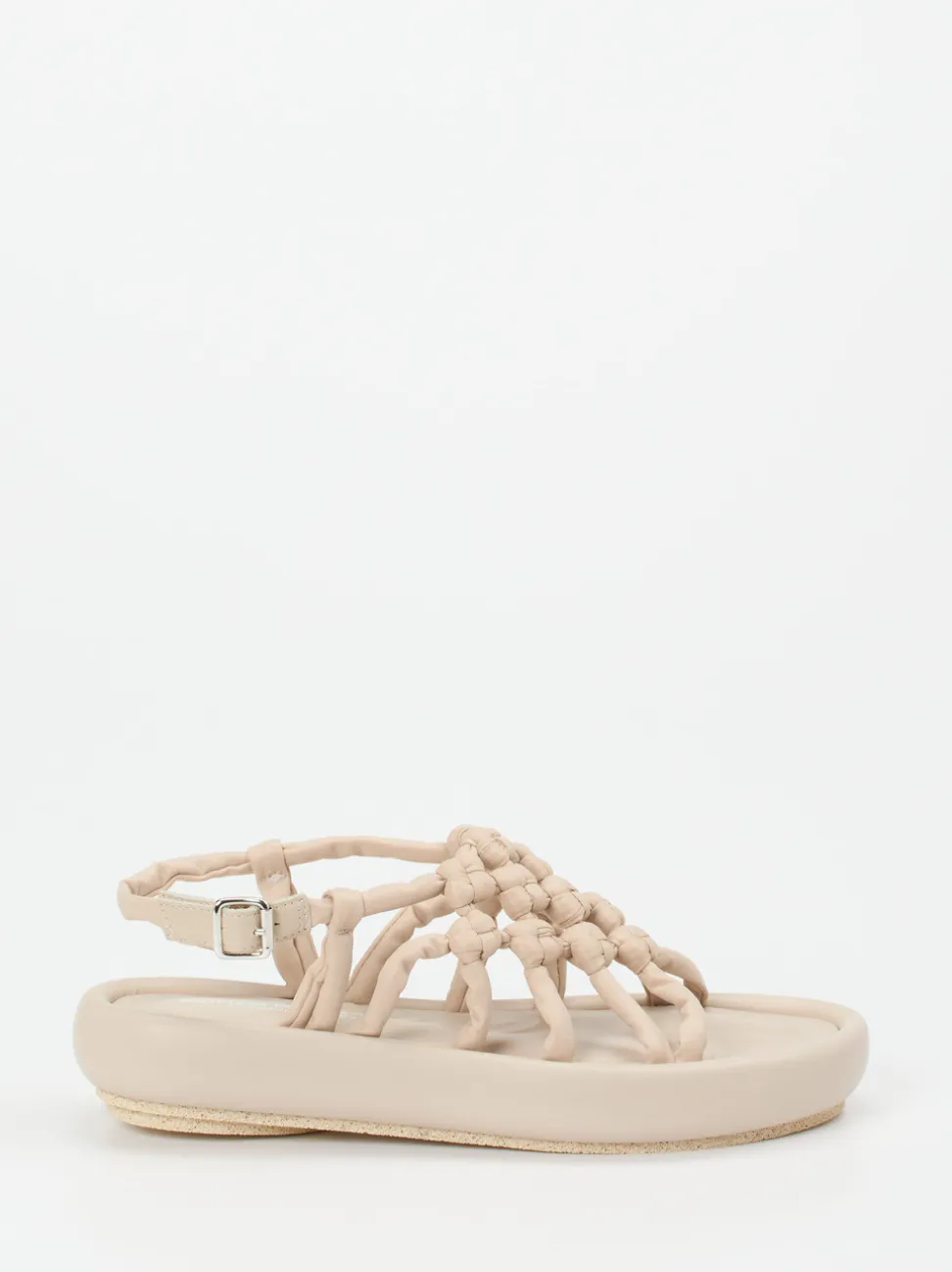 Patrizia Bonfanti – Riemchensandale aus Lammleder beige