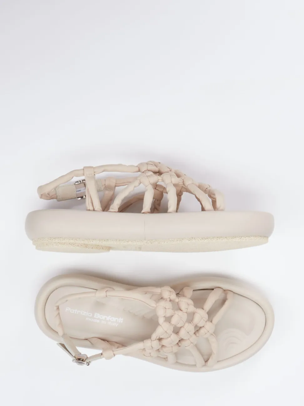Patrizia Bonfanti – Riemchensandale aus Lammleder beige