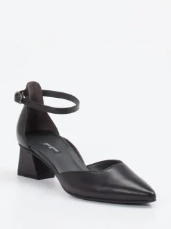 Paul Green – Ankle Strap Pumps aus Lammleder Schwarz