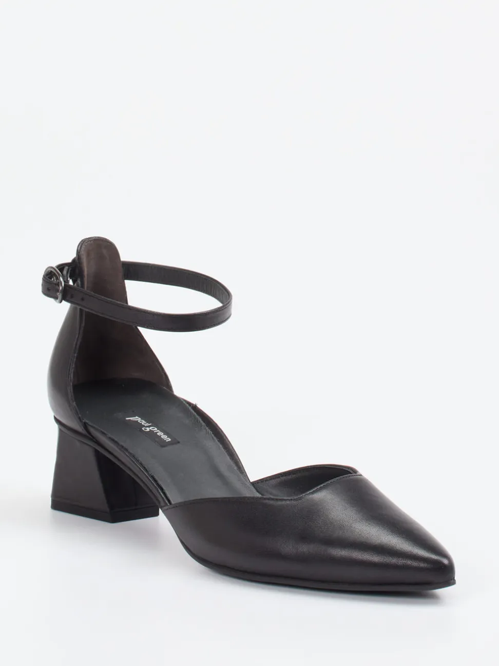 Paul Green – Ankle Strap Pumps aus Lammleder Schwarz