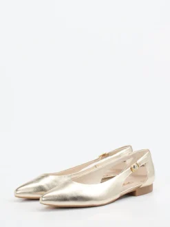 Paul Green – Ballerinas aus Metallicleder goldfarben