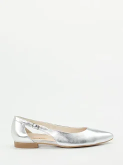 Paul Green – Ballerinas aus Kalbleder silber