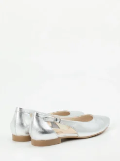 Paul Green – Ballerinas aus Kalbleder silber