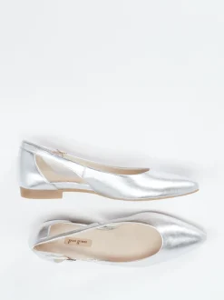 Paul Green – Ballerinas aus Kalbleder silber