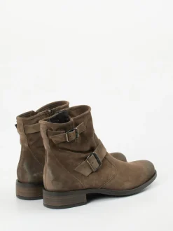 Paul Green – Biker-Stiefelette aus Veloursleder Braun