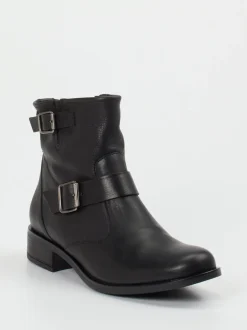 Paul Green – Biker-Stiefeletten aus Kalbleder schwarz