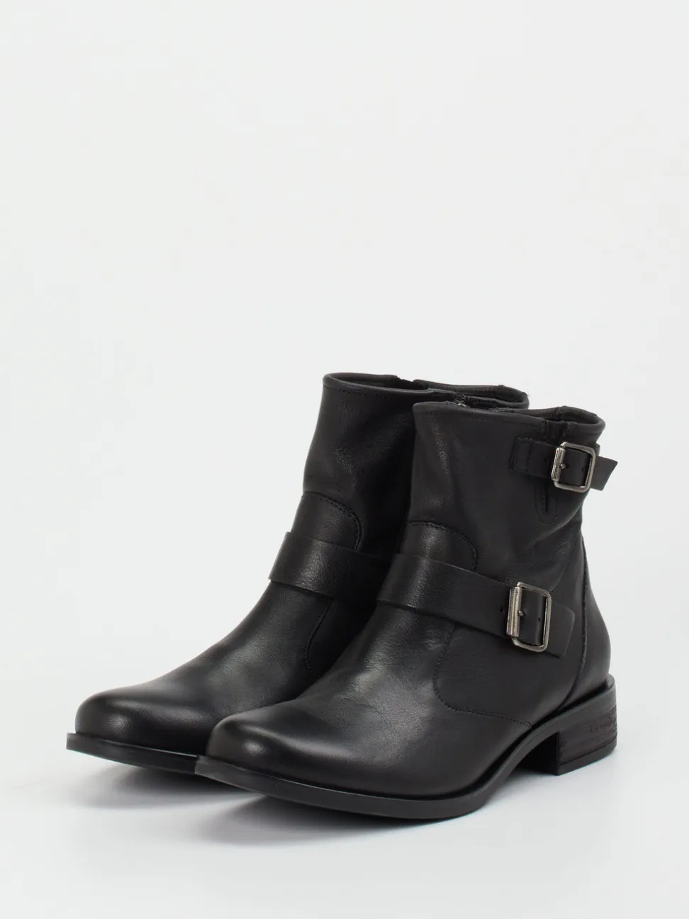 Paul Green – Biker-Stiefeletten aus Kalbleder schwarz