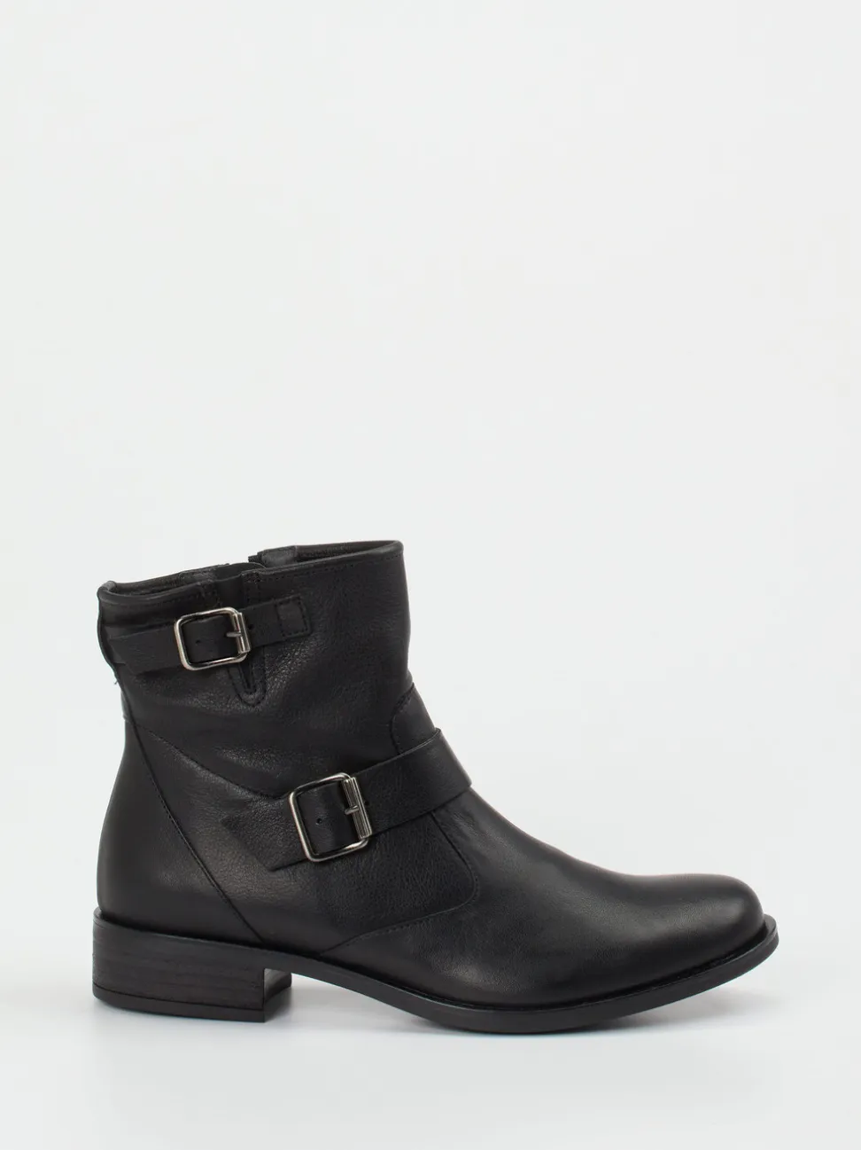 Paul Green – Biker-Stiefeletten aus Kalbleder schwarz