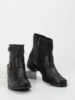 Paul Green – Biker-Stiefeletten aus Kalbleder schwarz