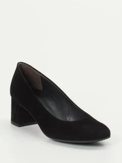 Paul Green – Blockabsatz-Pumps aus Veloursleder schwarz