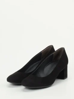 Paul Green – Blockabsatz-Pumps aus Veloursleder schwarz
